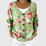 Cardigan de malha confortável com botões