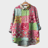 Magdalena - Blusa feminina feita à mão com design floral