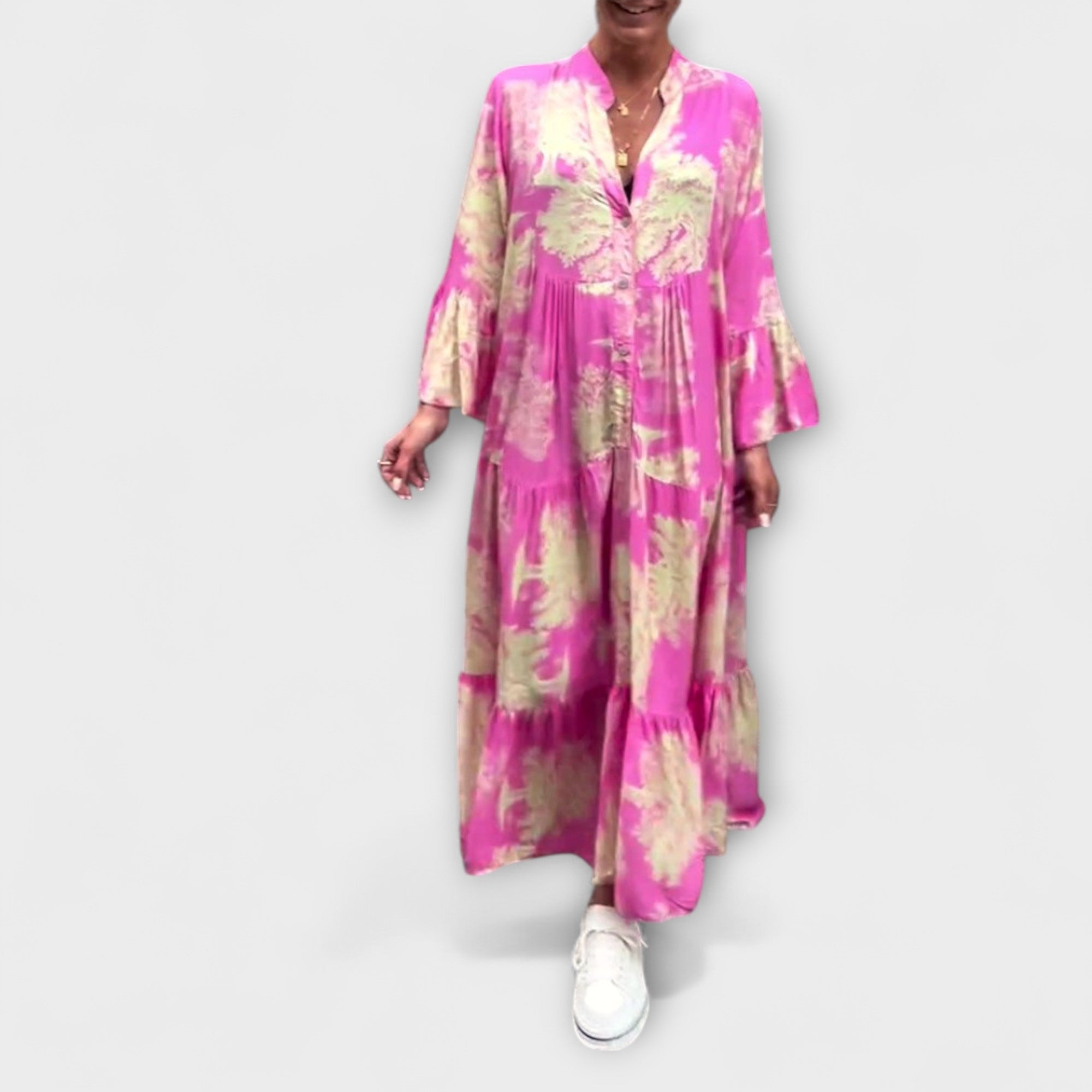 Nerina - Elegante Vestido Floral-Maxi