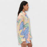 Mary - Conjunto Curto de Impressão de Folhas Tropicais da Playa Boyfriend