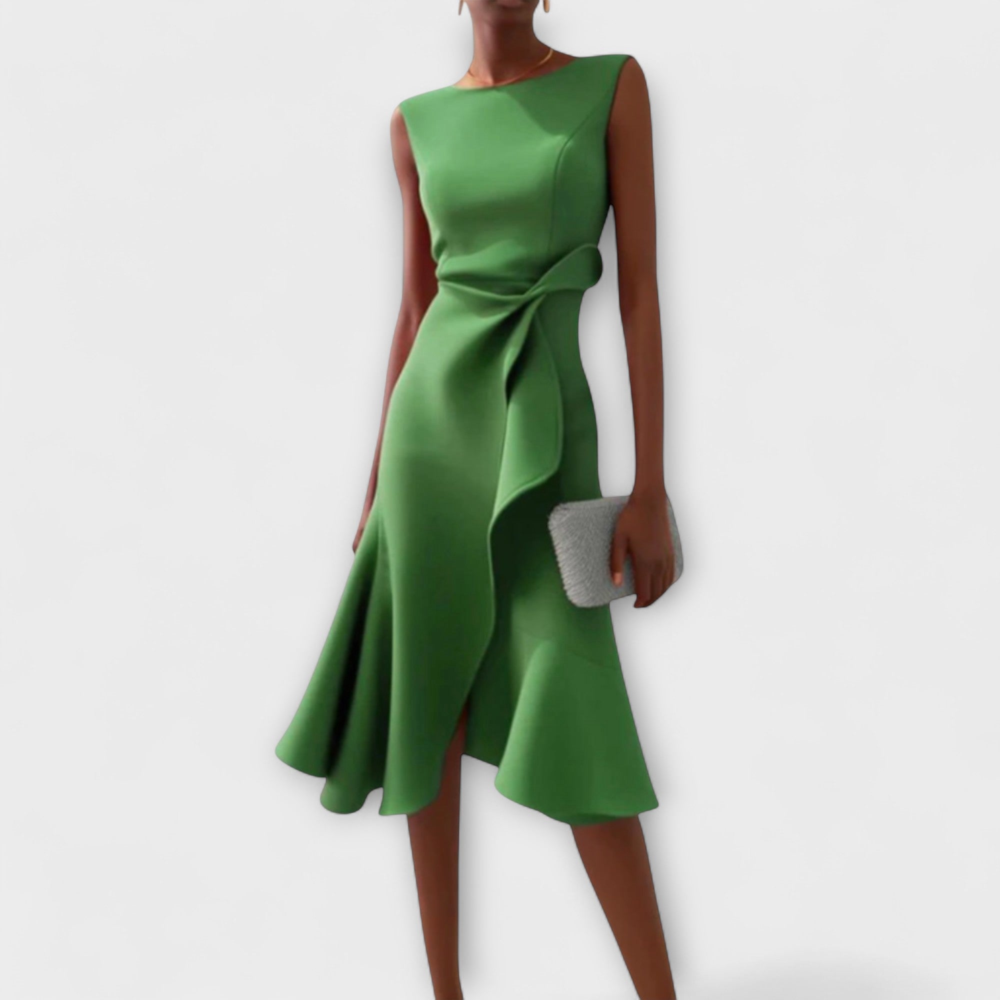 Juliette – Vestido Midi Assimétrico Drapado