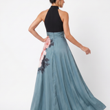 Olympas | Vestido Maxikleid com Corpete e Estampa Floral