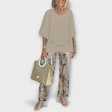 Rosamund - Conjunto Moderno com Blusa Confortável e Calças
