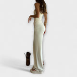 Minna - Vestido Cut-Out Sem Mangas Sedutor