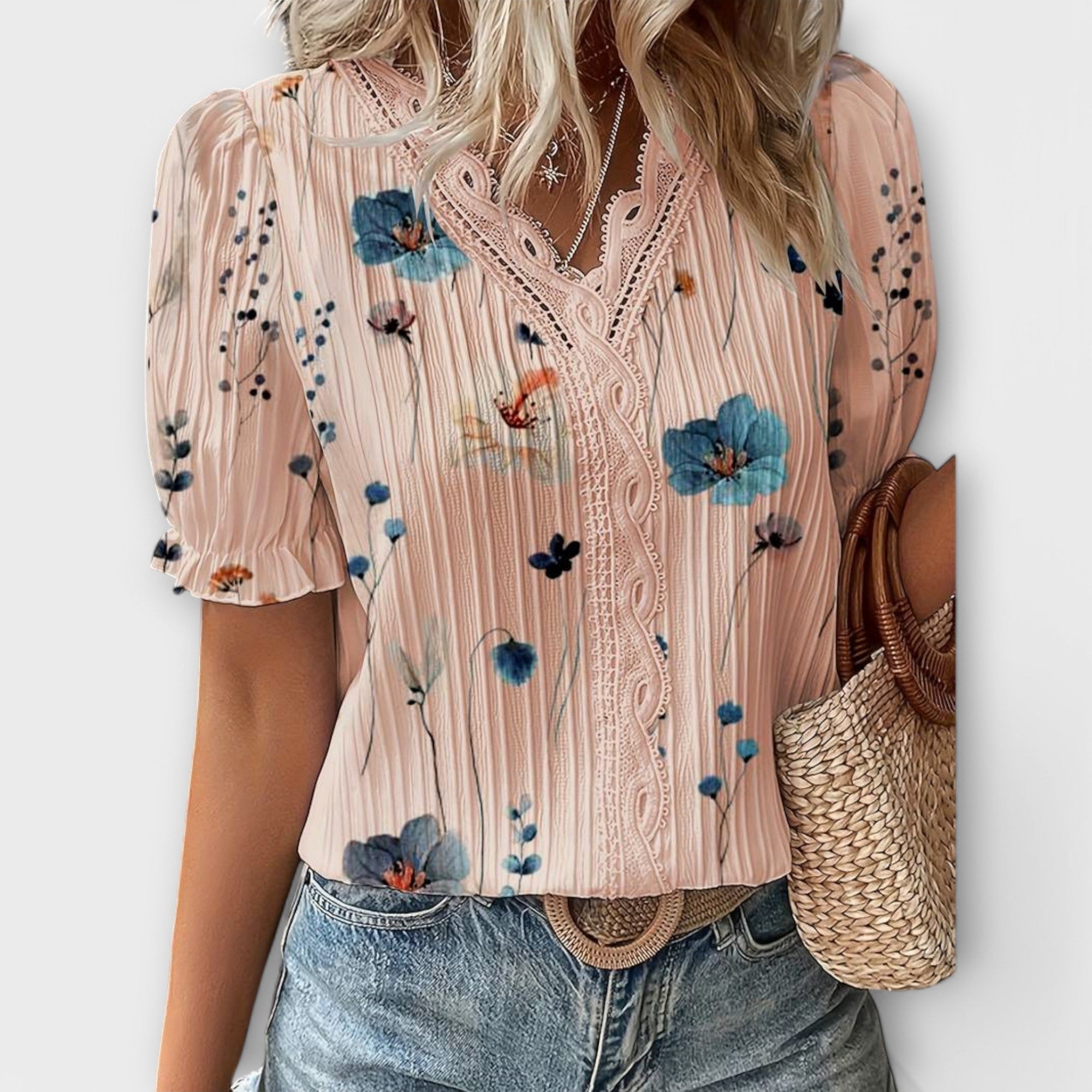 Emily - Blusa Moderna com Decote em V