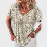 Mia - Blusa com Padrão de Flores