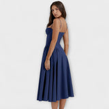 Rosalie - Vestido de corpete sem mangas refinado