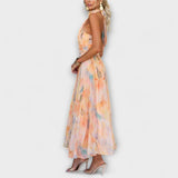 Vestido Maxi Aquarelle com Alças