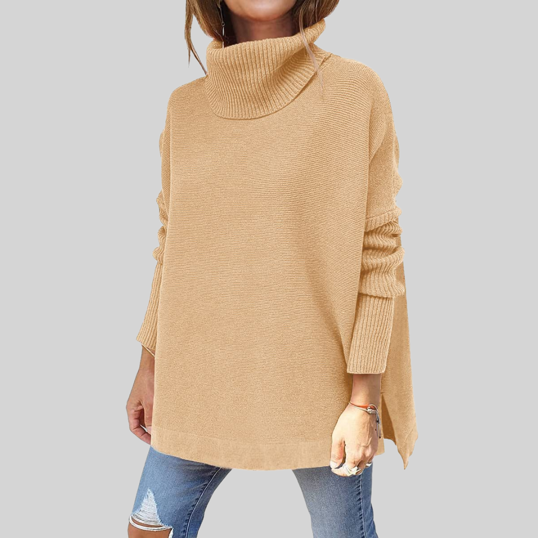 ANNELISE I Pullover Oversize com Gola Alta