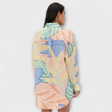 Mary - Conjunto Curto de Impressão de Folhas Tropicais da Playa Boyfriend