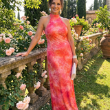 Coraline | Vestido Maxikleid Halterneck com Padrão