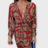 Oriana - Vestido Elegante com Mangas Longas