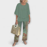 Rosamund - Conjunto Moderno com Blusa Confortável e Calças