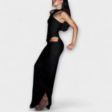 Minna - Vestido Cut-Out Sem Mangas Sedutor