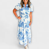 Eliza - Vestido Maxi Toile Atemporal