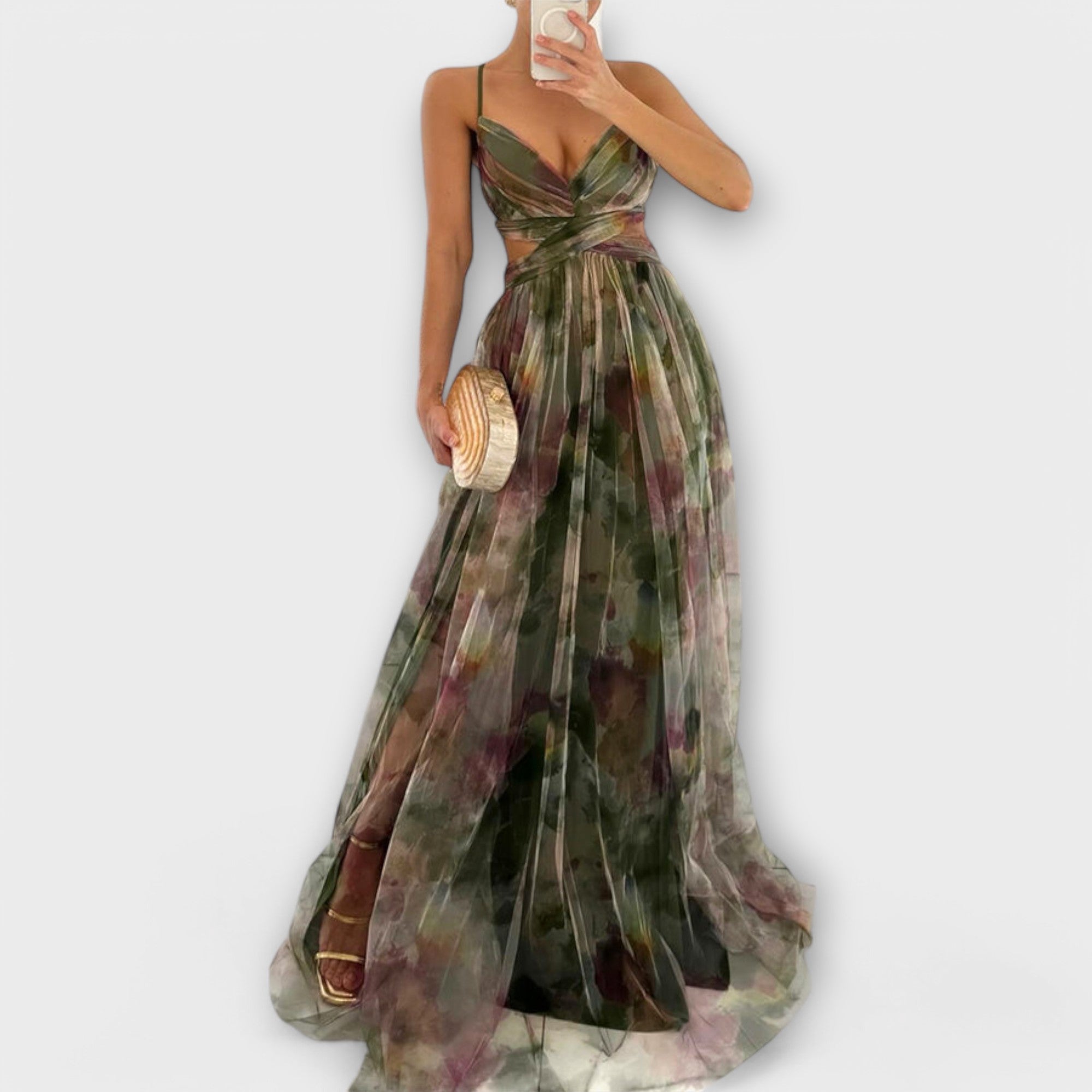 Vestido Maxí Annai em Malha - Elegante e Ajustado ao Corpo