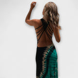 Livia - Vestido Maxi com Tie-Dye Céu Estrelado