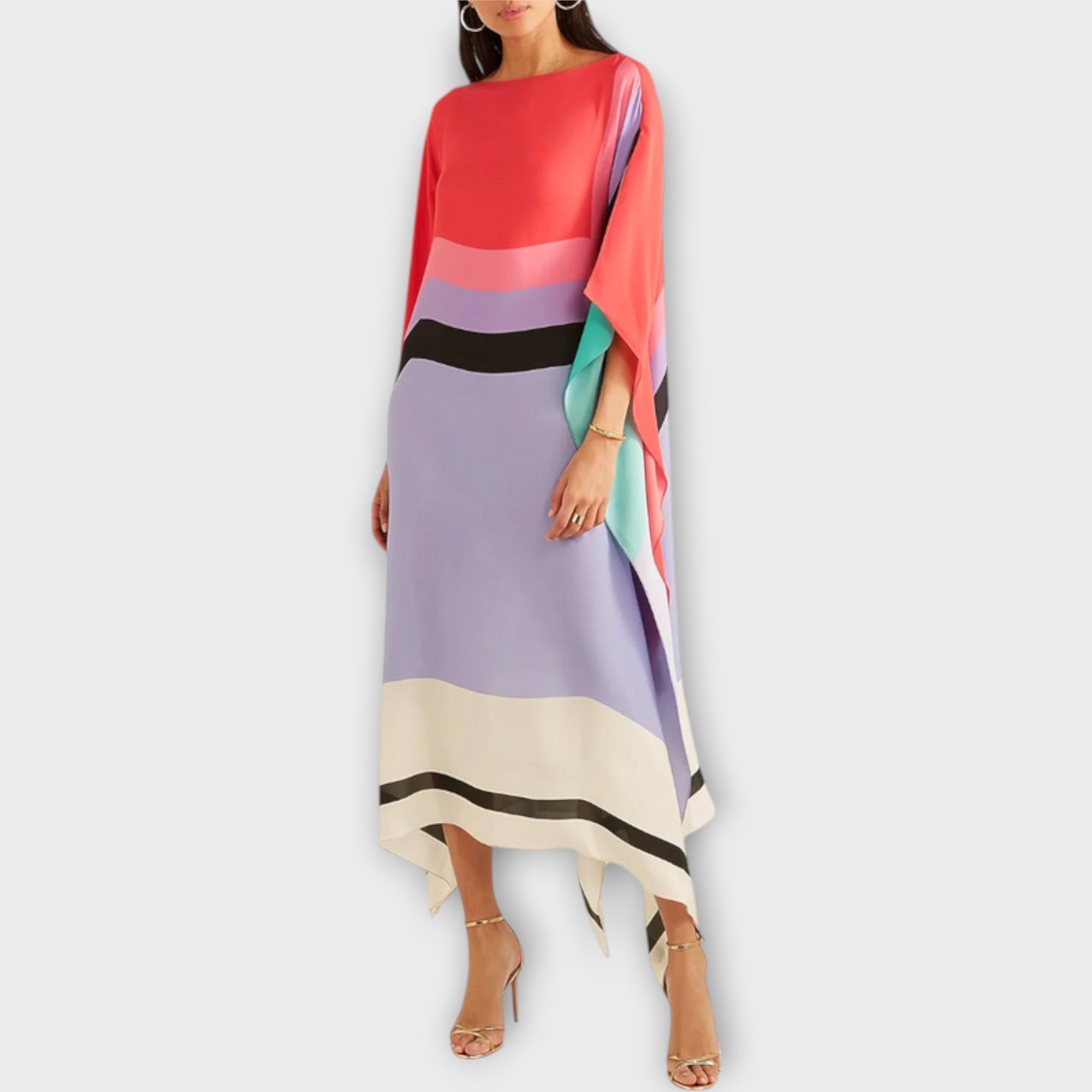 Elenora - Kaftan geométrico com corte solto