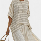Isaura - Conjunto Elegante de Linho