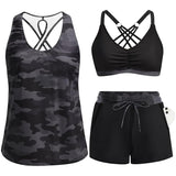 Maren | Conjunto de Tankini-Biquíni e Cover-Up em Três Peças