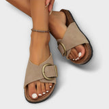 Margie - Sandálias de Cortiça para Mulheres com Design de Correia com Fivela