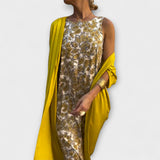 Charlotte - Vestido Elegante com Cardigan Correspondente