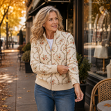 Hannelore™ | Cardigan com delicadas flores em ramos
