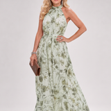 Guinevere | Vestido Midi Fluido com Padrão Floral