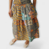 Vestido Midi Botânico Multicolorido
