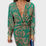 Oriana - Vestido Elegante com Mangas Longas
