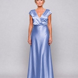 Samouse | Vestido Maxi com Top Envolvente e Mangas Curtas