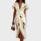 Vestido Satin Wrap