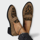Karla - Sapatos Elegantes para Senhora com Padrão de Leopardo