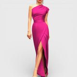 Vestido de noite assimétrico elegante