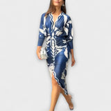 Cleo – Vestido Midi Dolman com Estampa Brasileira