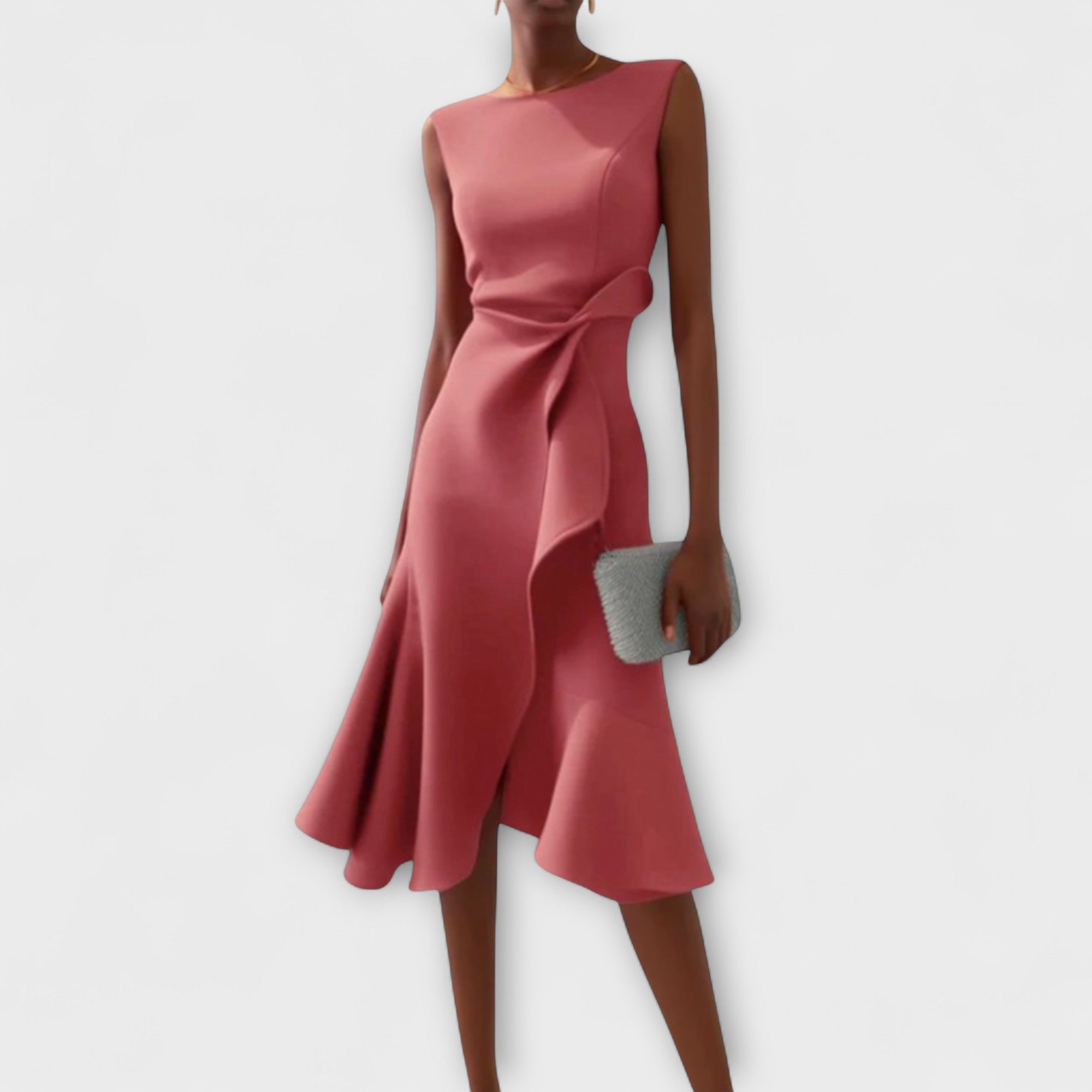 Juliette – Vestido Midi Assimétrico Drapado