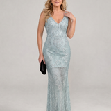 Sirea | Vestido Midi Sem Mangas Transparente com Lantejoulas