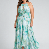 Portia | Vestido Midi de Alças com Padrão de Flores