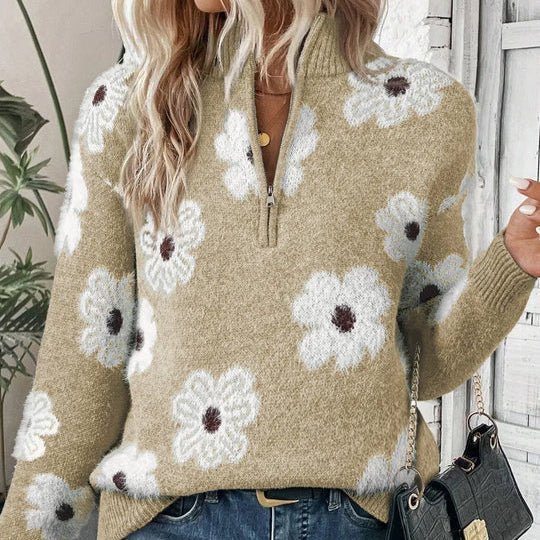 BLOOM | Pullover com gola de fecho éclair