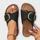 Margie - Sandálias de Cortiça para Mulheres com Design de Correia com Fivela