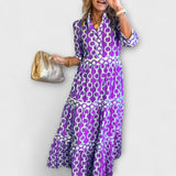 Juliette - Vestido Midi com Padrão de Correntes