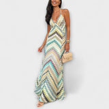 Remi - Vestido Maxi de Padrão de Escamas Coloridas Missoni