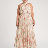 Aurelle | Vestido Midi com Padrão de Flores e Alças