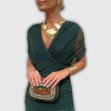 Florendra | Vestido floral longo com decote em V