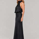 Nopal | Vestido Midi Sem Mangas com Decote Drapado