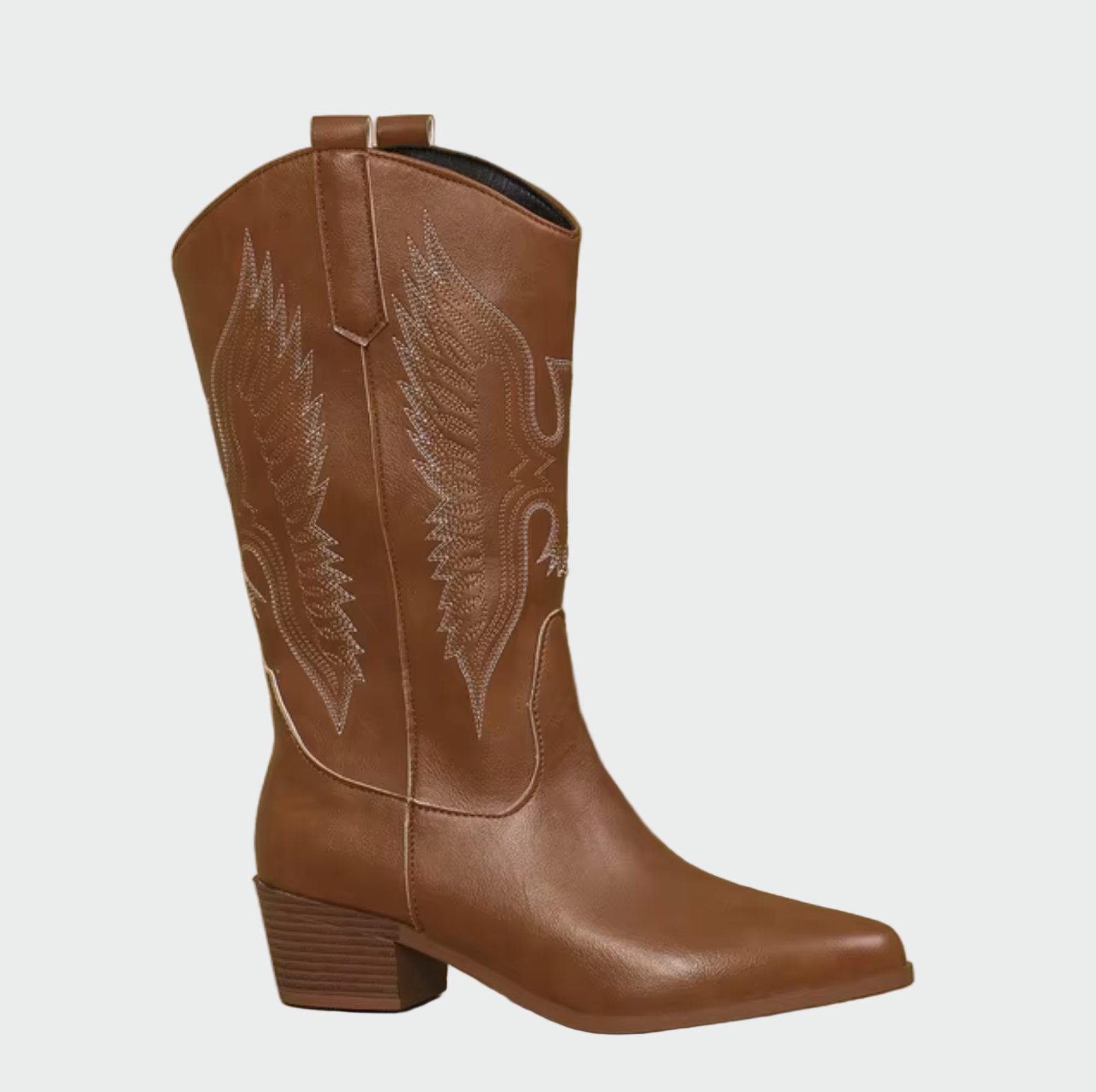 Botas de Cowboy Ocidentais em Couro