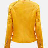 Elfi | Jaqueta Biker Curta em Amarelo Sol
