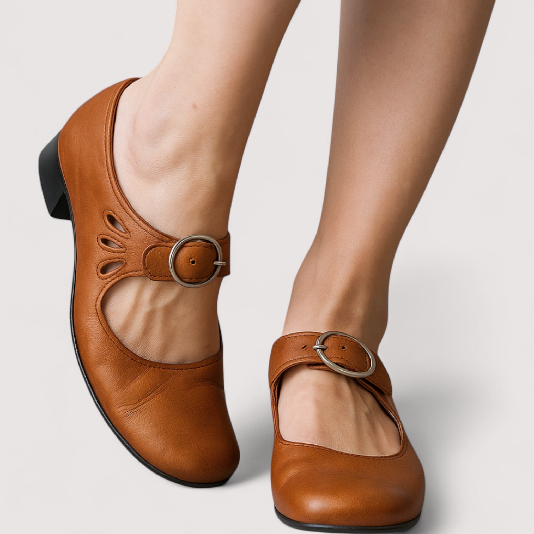 Clara - Elegantes Sapatos de Salto Alto em Couro Sintético