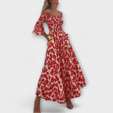 Sienna - Vestido Maxiw com Ombros à Vista para Férias