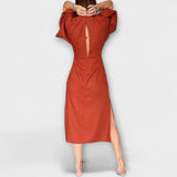 Holly - Vestido Casual com Decote em V e Laço
